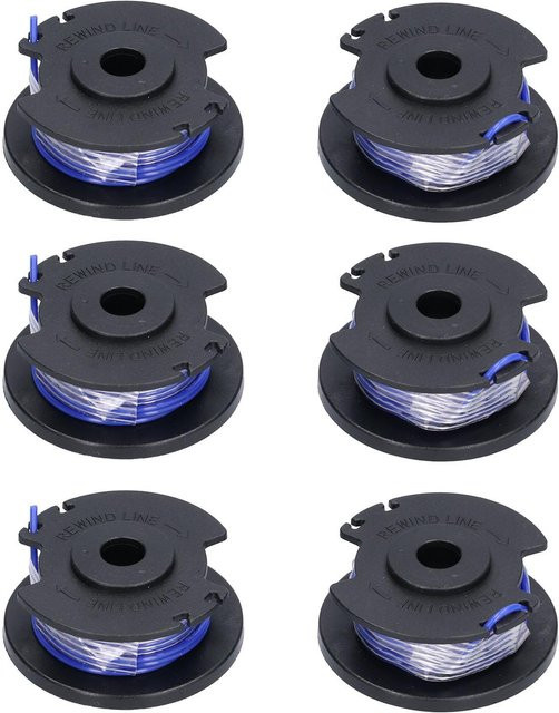 6er Set Kkmoon Ersatz-Spulen für Ryobi 18V 24V 40V Rasentrimmer aus Nylon und ABS - Bild 1