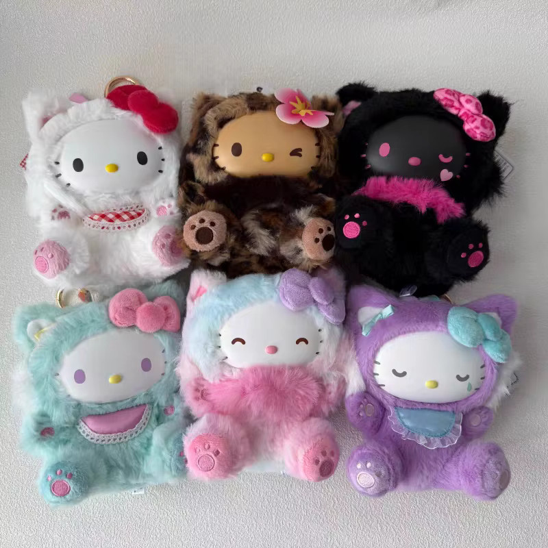Bandai HelloKitty Plüschpuppe Anhänger, Leopardenmuster, 6 Stile - Bild 1
