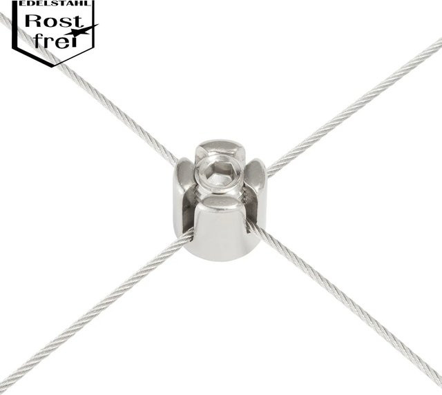 Conacord Kreuzklemme aus Edelstahl in Silber, 3 mm - Bild 1