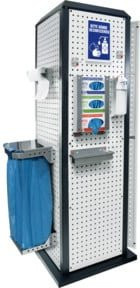 Kappes RasterPlan ToolTower groß Mod 1 stationärer Werkzeugschrank mit Tür in RAL 7035/7016, B/T/H: 70,0 x 70,0 x 201,5 cm - Bild 1