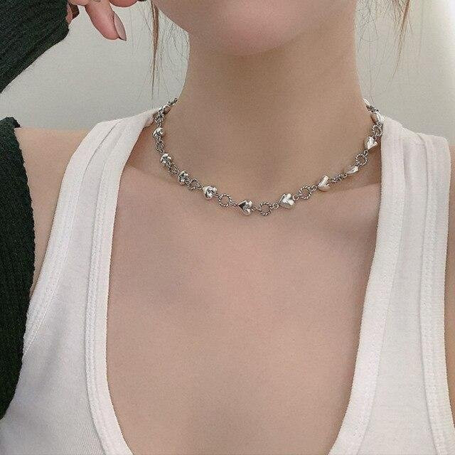 Halskette 925 Sterling Silber, Herz, Damen, gray - Bild 1