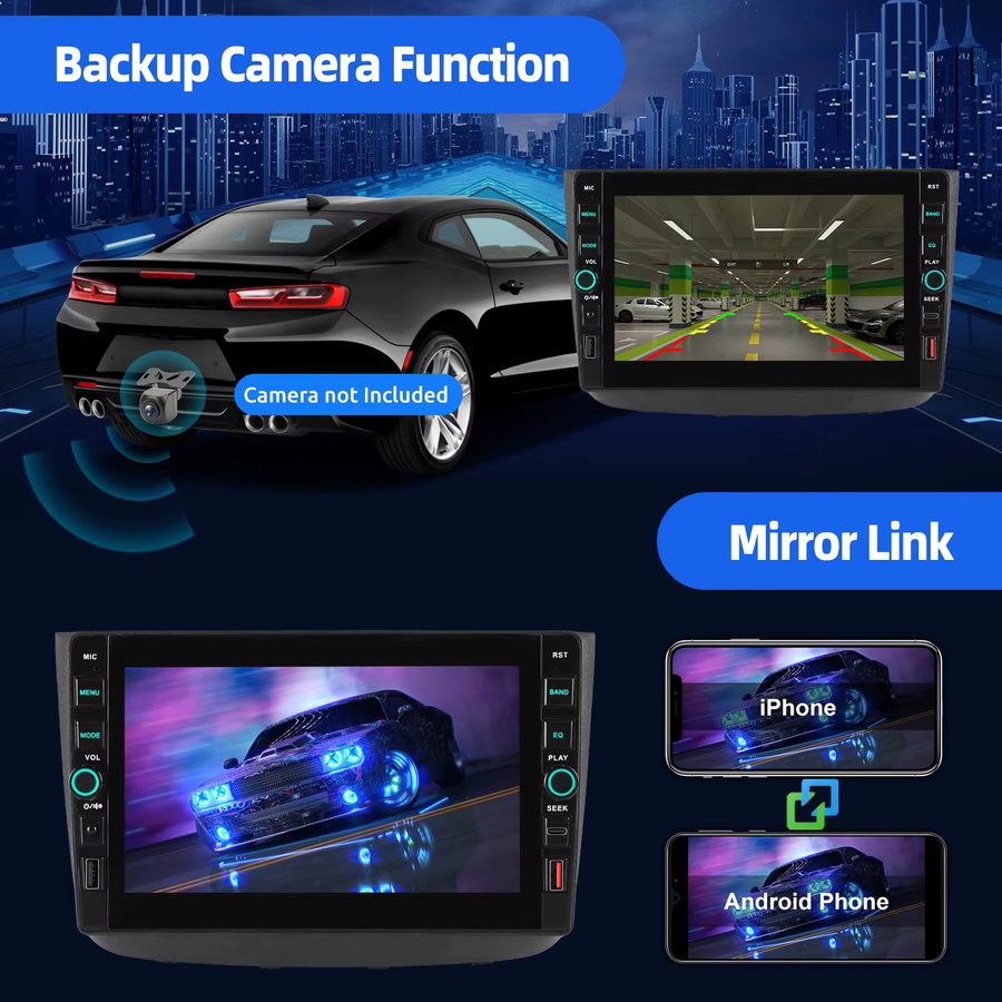 ESSGOO Android 15 Autoradio mit 9 Zoll QLED Touchscreen für Mercedes-Benz Vito Viano W639 W906 W169, 64GB, Schwarz, mit kabellosem CarPlay, Android Auto, GPS, Bluetooth, WiFi und Lenkradsteuerung - Bild 3