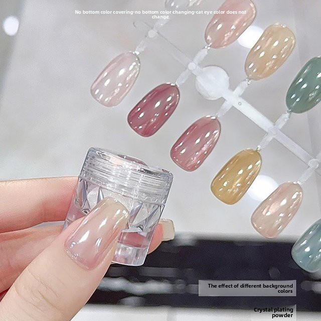 MIANEL NAIL Nagelglitzer Puder, Perlweiß, Schimmernd - Bild 1