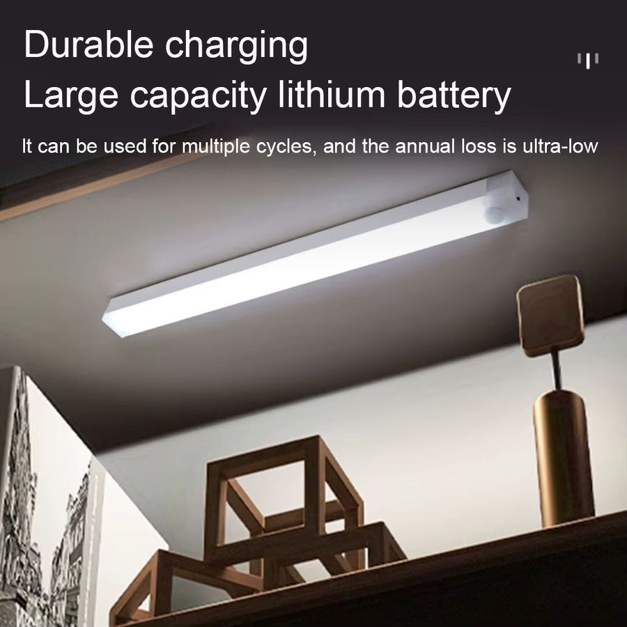 HUAJIANZM USB aufladbares Motion Sensor Nachtlicht mit 3 Lichtfarben für Schrank, Garderobe, Treppe und Küchenunterschränke - Bild 3