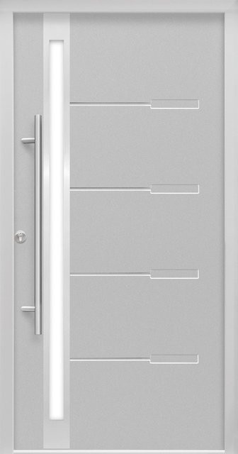 Haustür Splendoor Thermospace Neapel Prime in Grau mit Glaseinsatz und Anschlag Links B: 110 cm, H: 210 cm - Bild 1