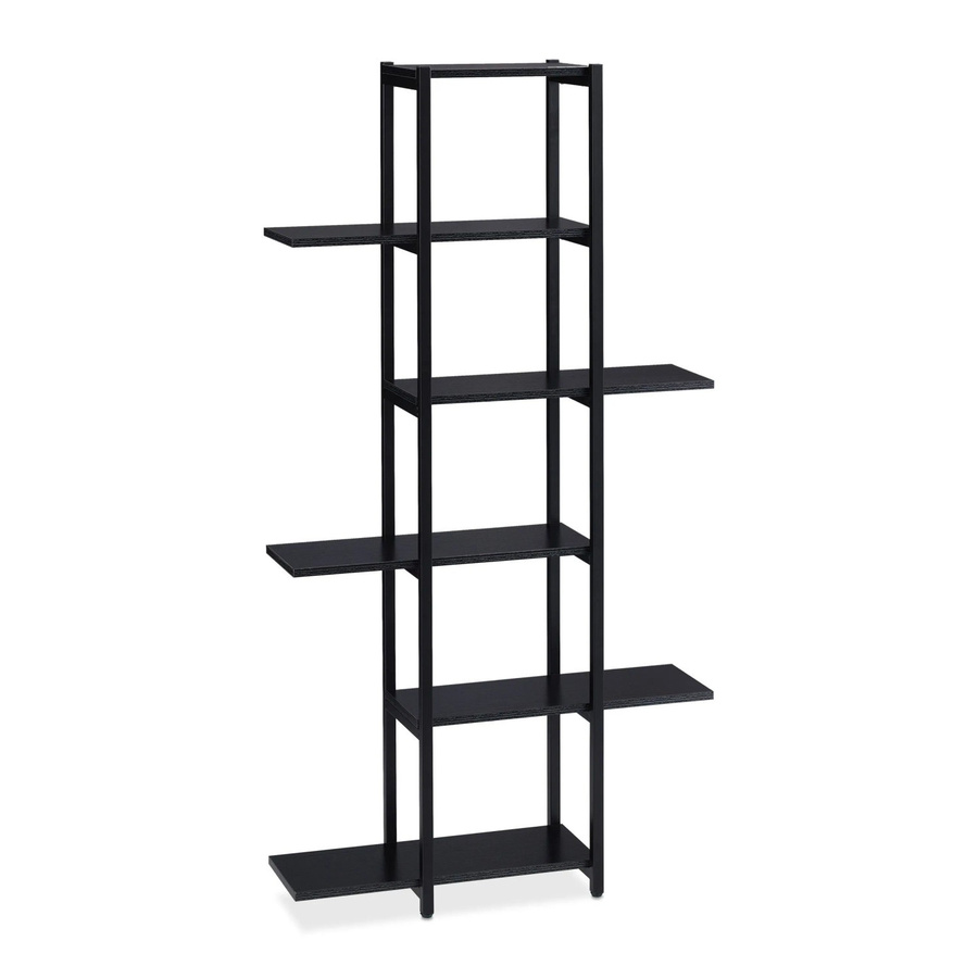 Relaxdays Pflanzenregal aus Metall und MDF in Schwarz mit 6 Ablagen, Höhe: 150 cm, Breite: 78 cm, Tiefe: 24 cm - Bild 2