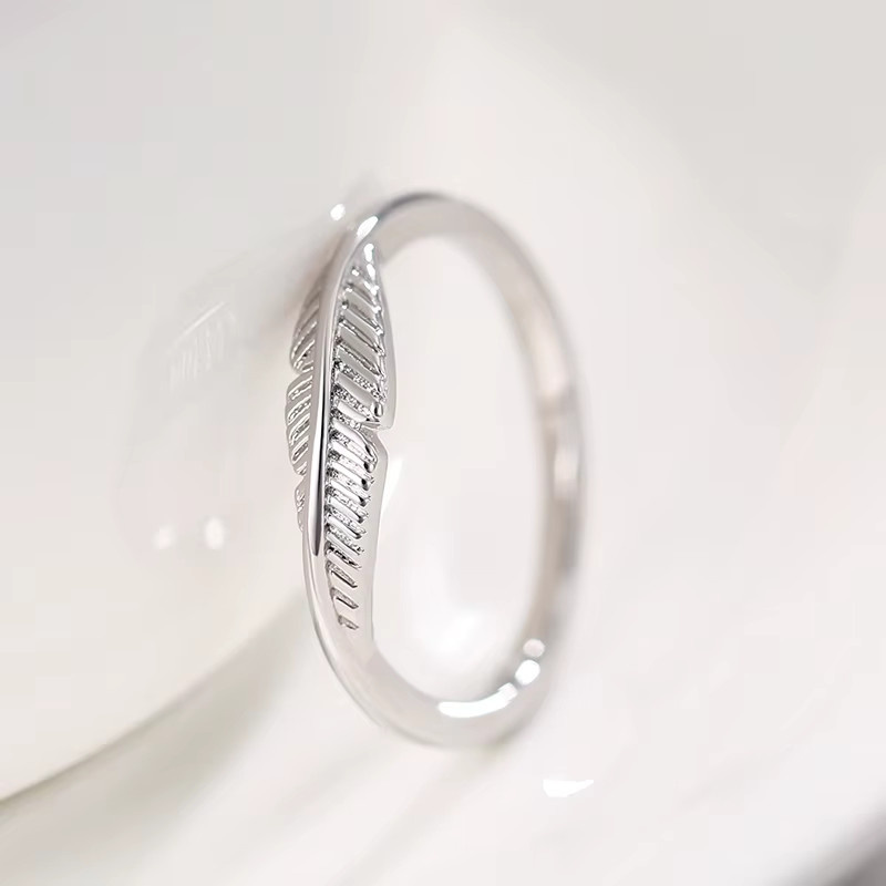 Huitan Chic Feder-Fingerringe, Silber, Damen - Bild 3