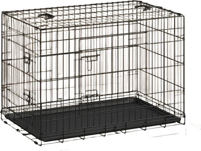 Feandrea Hundekäfig aus Metalldraht, Schwarz, B/T/H: 92,5 x 57,5 x 64 cm - Bild 1