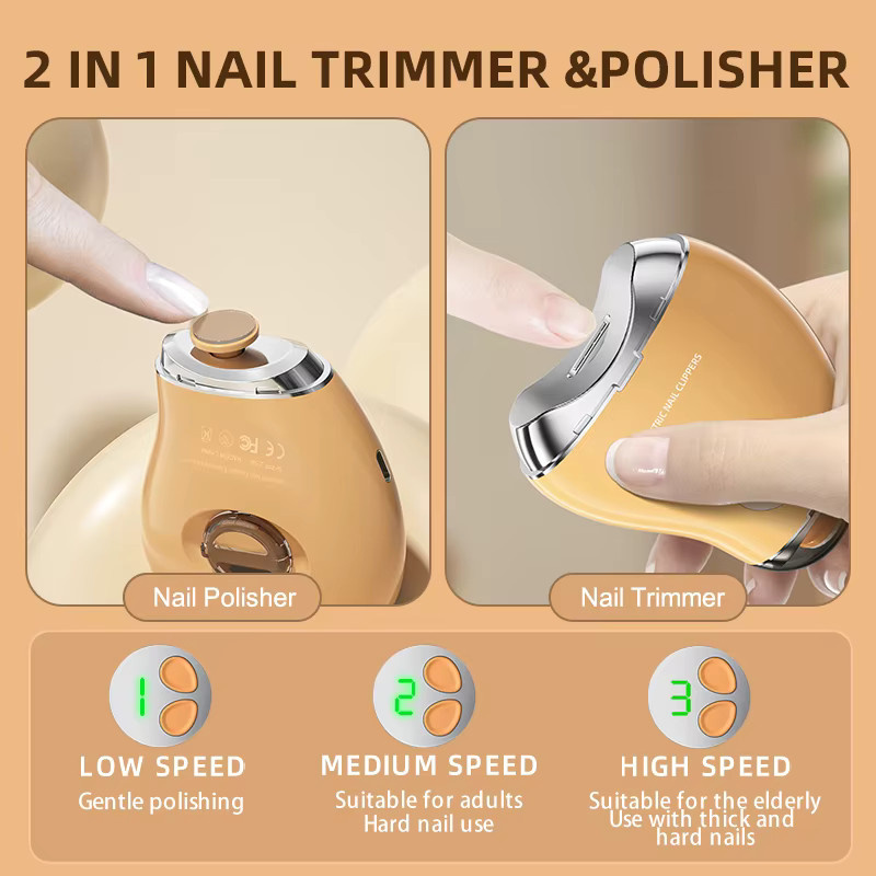 Vancostar Elektrischer Nagelknipser, 2-in-1 Trimmer mit LED-Anzeige - Bild 2