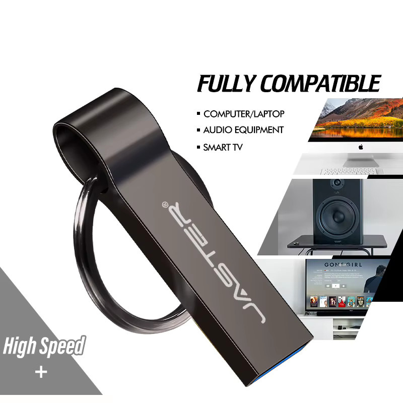 JASTER USB-Flash-Laufwerk 128 GB Metall Pendrive in Silber oder Schwarz - Bild 2