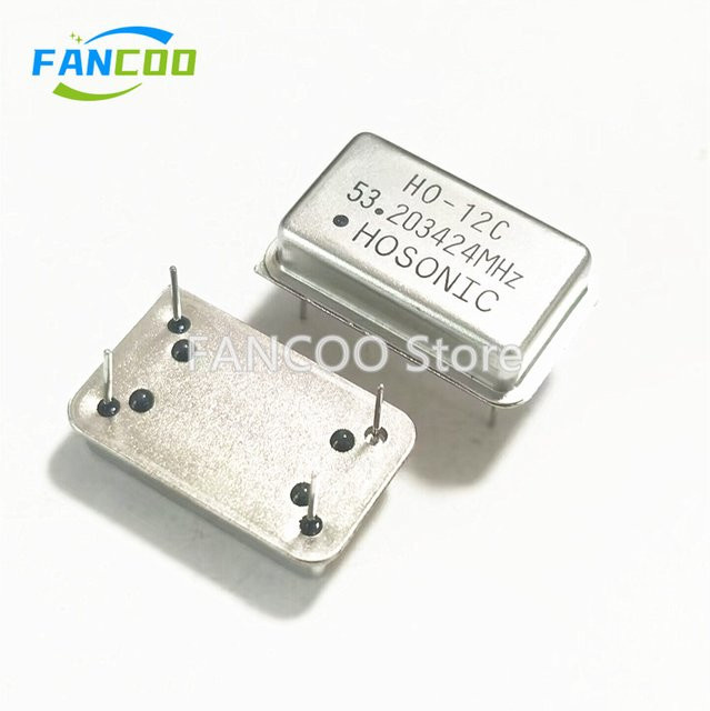 FANCOO Quarzoszillator DIP-4 53,203424 MHz in Silber, 5 Stück - Bild 1
