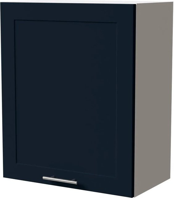 Feldmann-Wohnen Hängeschrank Oslo W2/60 Küchenschrank Weiß und Indigo Matt B/T/H: 60 x 32,5 x 72 cm - Bild 1