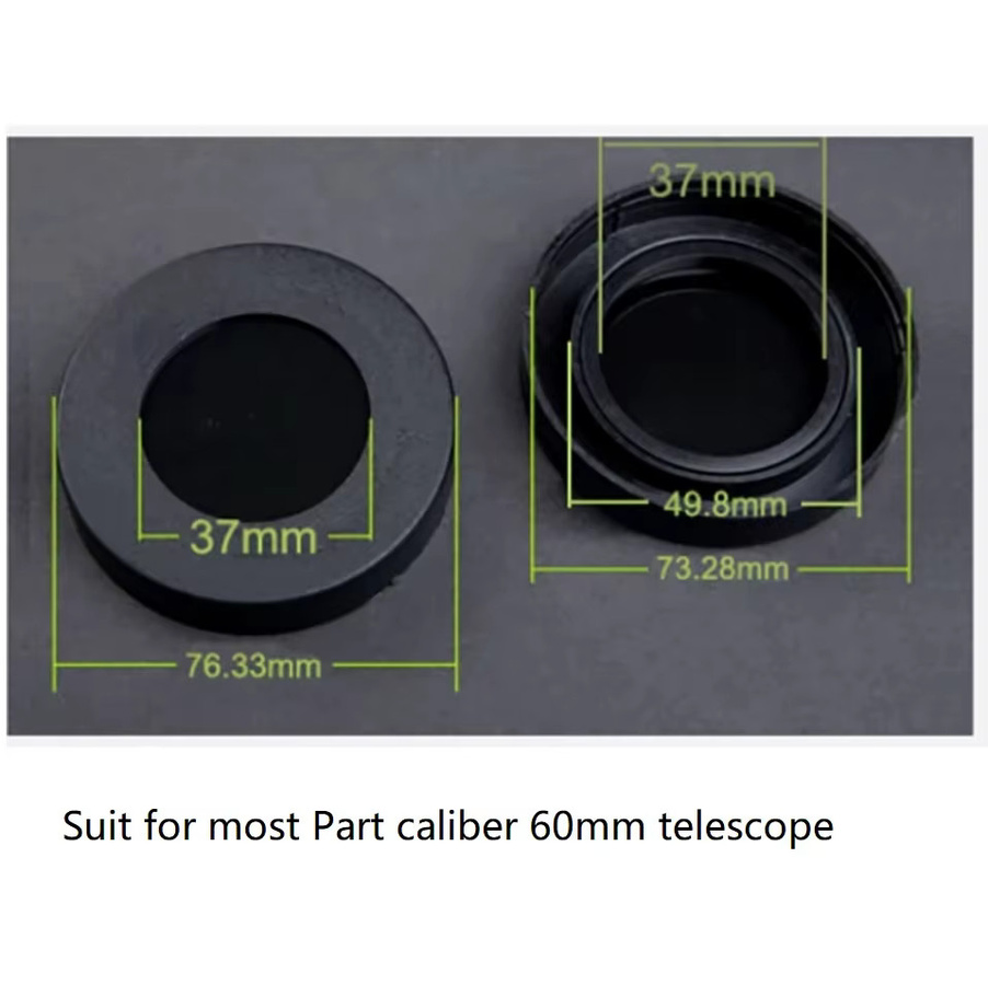 Optic One Astrosolar Solarfilter für Ferngläser und Teleskope, Monokular-Objektiv-Sicherheitsfolie, Schwarz, 50-60 mm - Bild 2