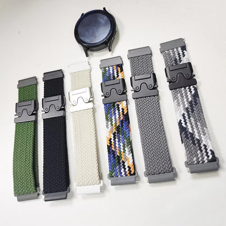 Uhrenarmband Nylon, geflochten, 20 22 mm, Bunt, Unisex - Bild 2
