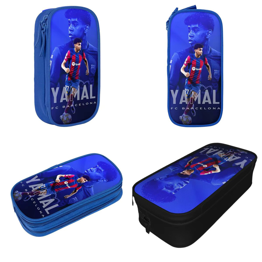 Y-Yamal Stiftbox blau mit großem Fassungsvermögen und Reißverschluss für Schule und Sport - Bild 2