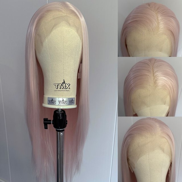 UStyleHair Lace Front Perücke, Hellrosa, Synthetisches Haar, Damen - Bild 1