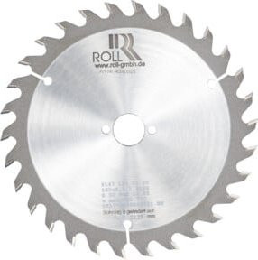 Roll Hartmetallsägeblatt für Parkettsäge RO-4, Durchmesser: 180 mm, Bohrung: 22,23 mm, Farbe: Silber - Bild 1