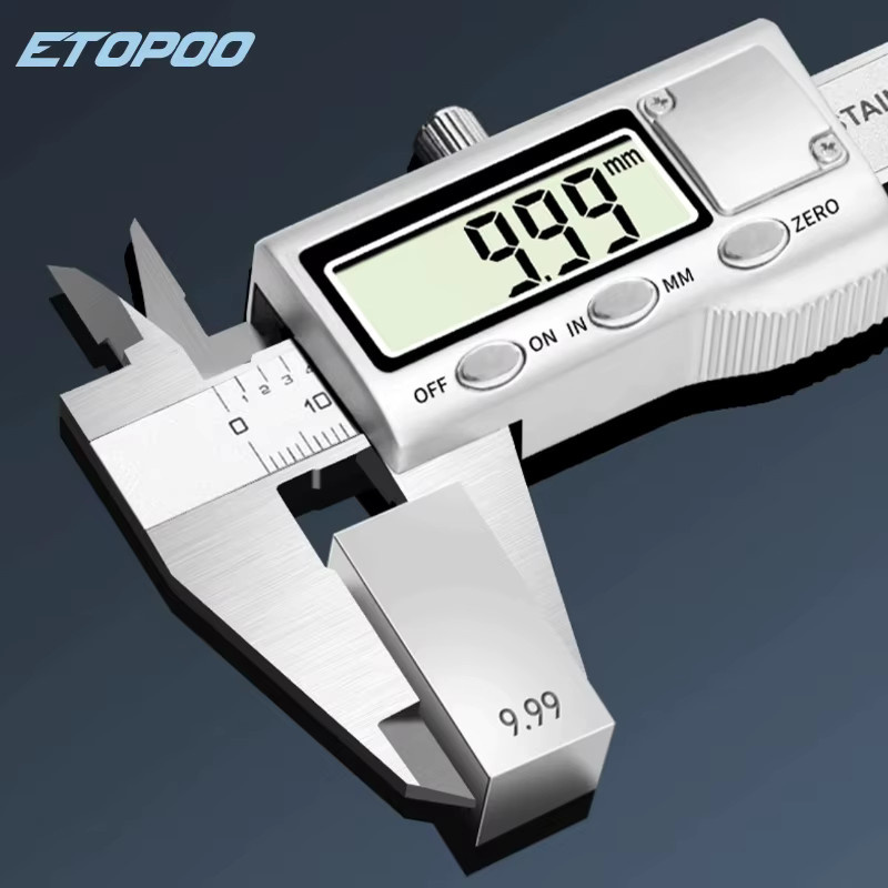 ETOPOO Digitaler Messschieber 0-50mm in Silber mit Metallbildschirm, tragbares und rostbeständiges Industriemesswerkzeug für DIY-Projekte - Bild 3