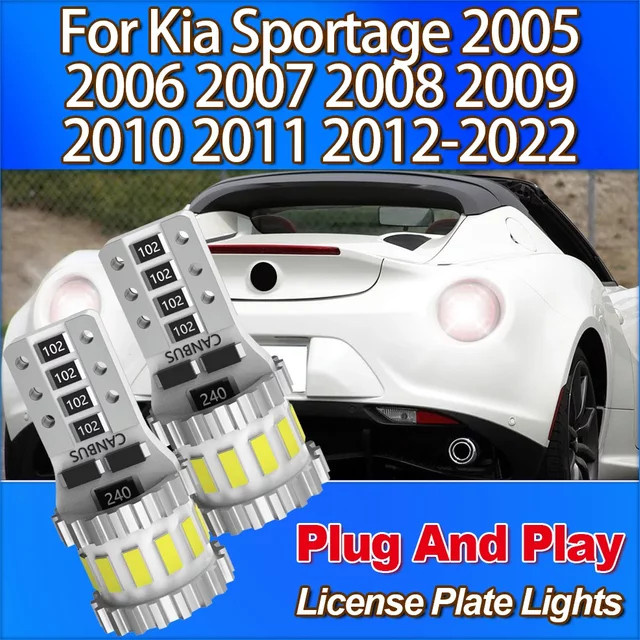 Roadsun T10 Kennzeichenbeleuchtung 6000 K Weiß 6 W Plug-and-Play für Kia Sportage 2005 bis 2022 - Bild 1