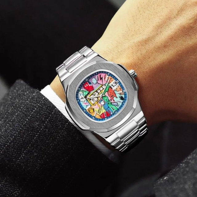STARPERISH Armbanduhr Quarz, Edelstahl, Blau, Herren - Bild 1