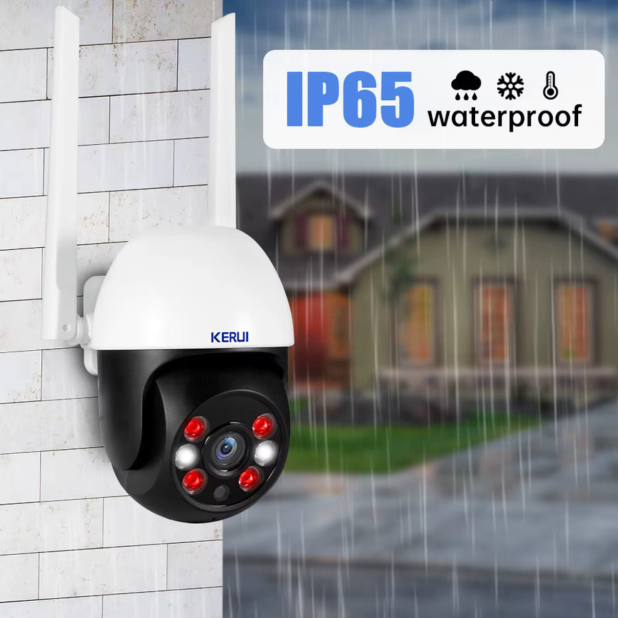 KERUI PTZ WLAN-Kamera für Außen und Innen, 8MP 4K HD IP-Überwachungskamera mit Tuya-Unterstützung, wasserdicht, Weiß - Bild 5