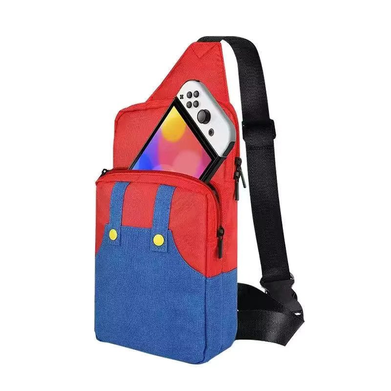 Nintendo Switch Schultertasche im Switch-Design mit Einzelschultergurt, rot/mehrfarbig - Bild 6