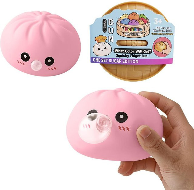 Blasenblasende Teigtaschen Quetschbälle, Stressabbau Spielzeug, rosa, 1-6 Stück - Bild 1