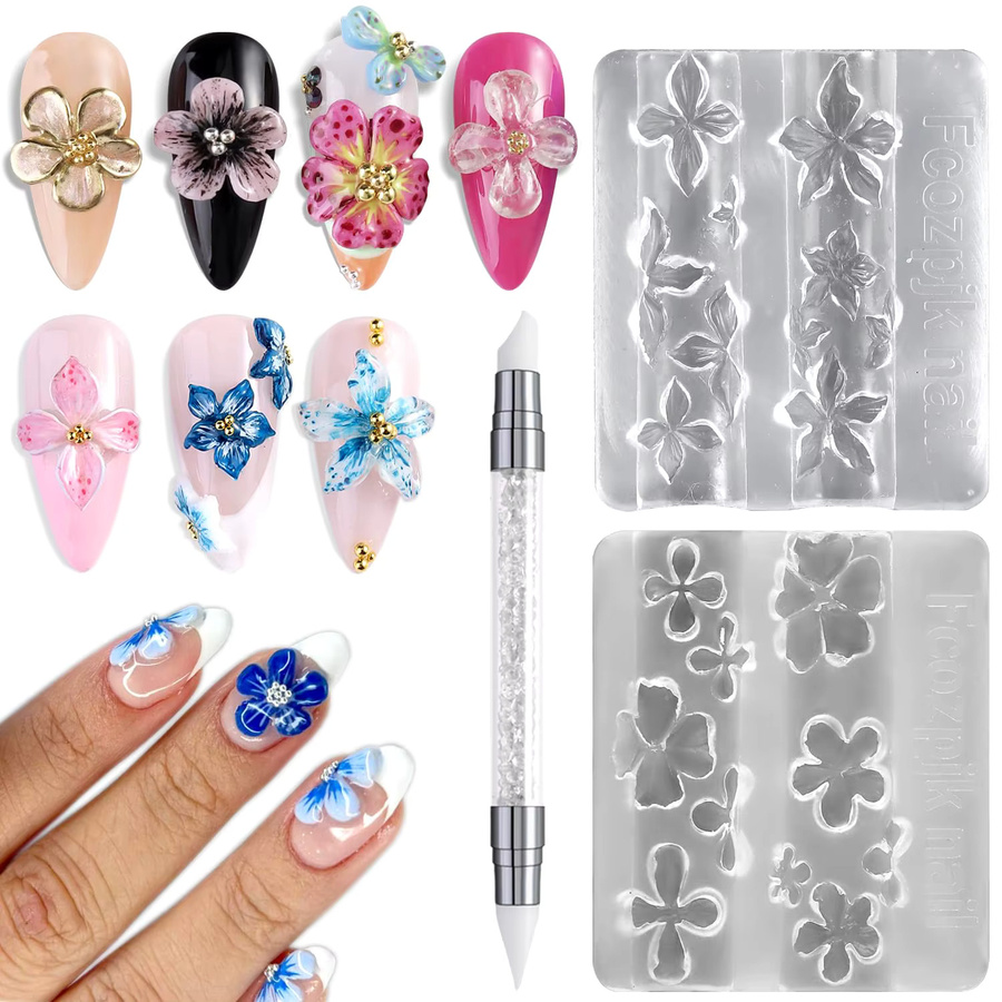MAFANAILS Nail Art Silikon Schablone, 3D Blume, NO.5 - Bild 2