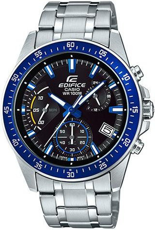 Casio Armbanduhr, Quarz, Edelstahl, blaues Zifferblatt, Herren - Bild 1