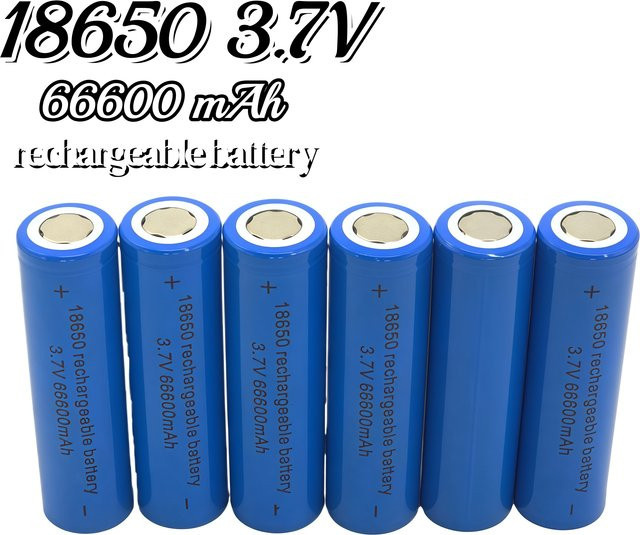 Lerp 18650 Lithium-Ionen Akku 3,7V 66600mAh wiederaufladbar in Blau für LED-Taschenlampen und elektronisches Spielzeug - Bild 1