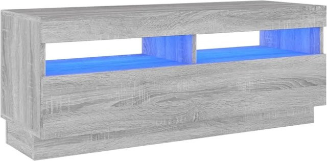 vidaXL TV-Schrank mit LED-Leuchten in Grau Sonoma, B/T/H: 100 x 35 x 40 cm - Bild 1