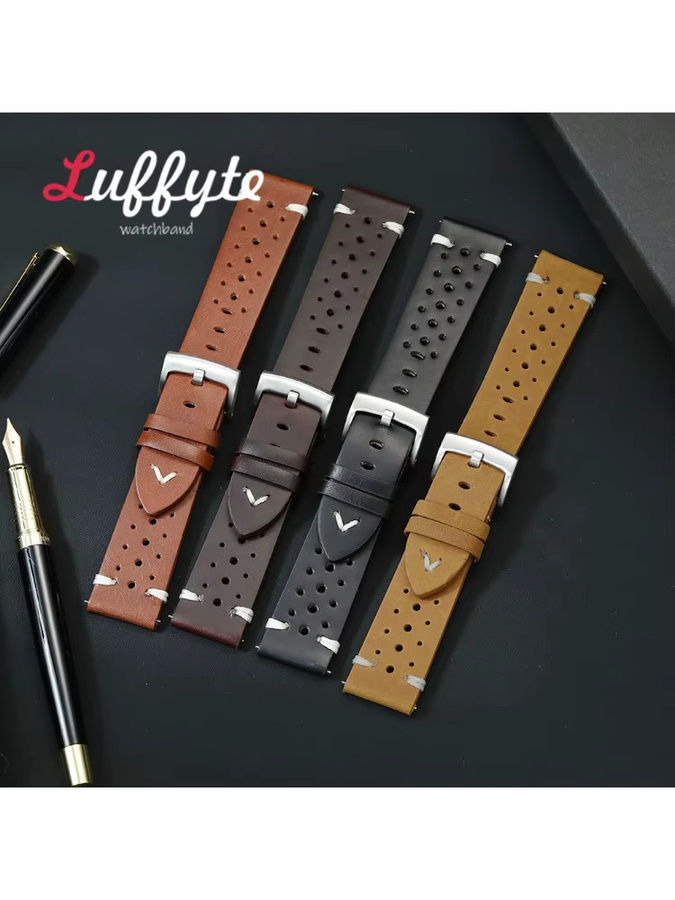 luffyte Uhrenarmband Rindsleder, 20 mm, 22 mm, Unisex - Bild 2