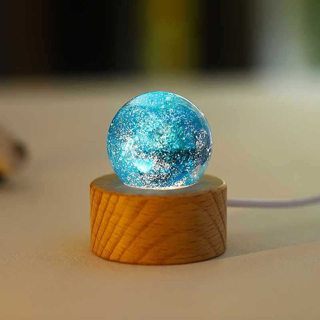 Yiran Furniture Astronomie Planeten Kugel aus Glas in Dunkelblau, Durchmesser: 4 cm - Bild 1