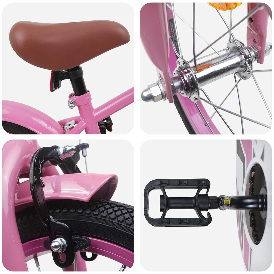 VD Home Furnishing Kinderfahrrad 16 Zoll Hellrosa - Bild 1