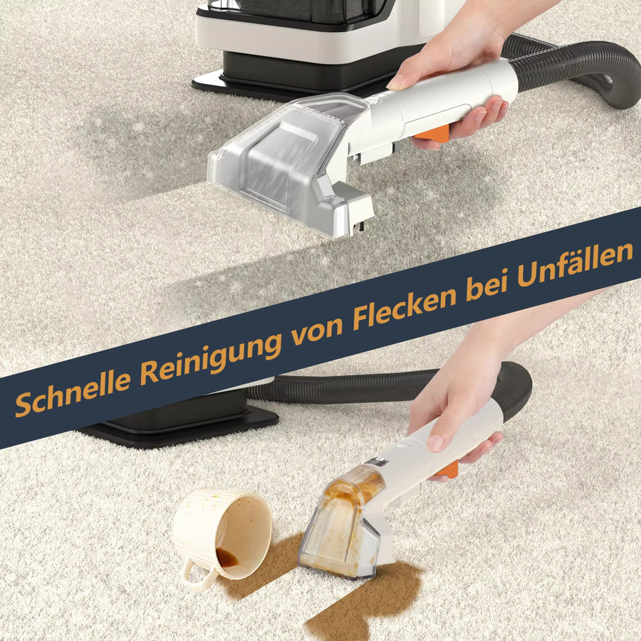 Bromose Handstaubsauger 750W Multifunktionaler Tragbarer Teppichreiniger und Milbenentferner in Weiß - Bild 7