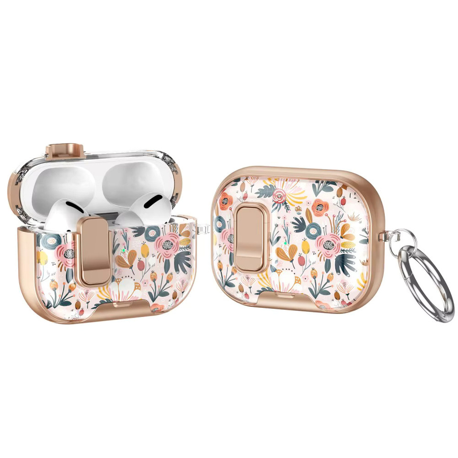 Silikon Ohrhörerhülle mit Schleifen- und Kirsch-Design für Apple AirPods Pro 2 3 4 inklusive Haken, Mehrfarbig - Bild 2