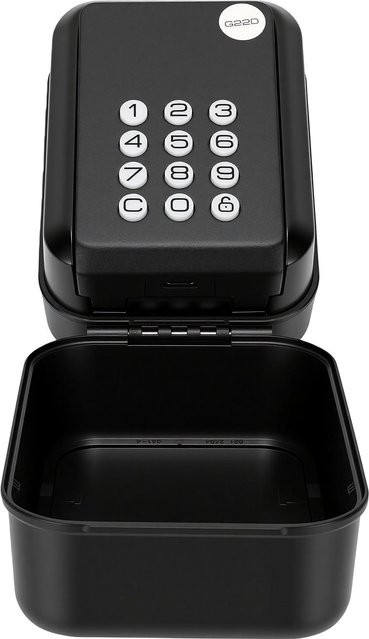 TOMTOP JMS Intelligente Schlüsselaufbewahrungsbox mit Bluetooth-Schloss, Elektronisches Schlüsselschlossgehäuse aus Aluminium, Schwarz - Bild 1