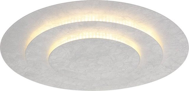 Globo Lighting LED-Deckenleuchte Heda in Silber, modern und rund, Höhe: 7 cm, Durchmesser: 49 cm - Bild 1