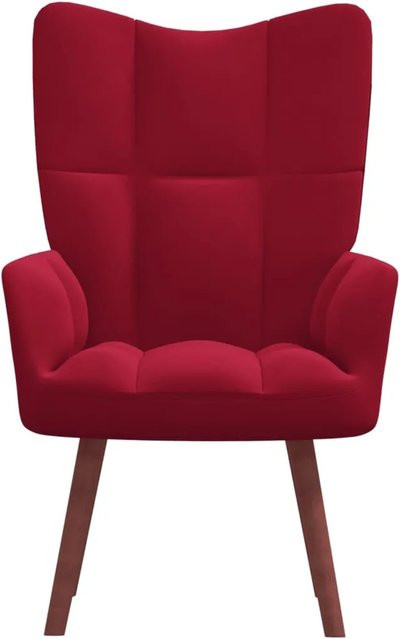 vidaXL Relaxsessel Modell 8 in Rot aus Samt mit integrierten Armlehnen und modernem Design - Bild 1
