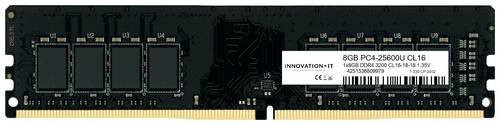 Innovation IT DDR4 Desktop-Arbeitsspeicher 8 GB 3200 MHz Inno8G3200S Schwarz - Bild 1