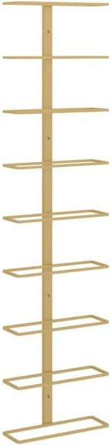 vidaXL Wand-Weinregal aus Eisen in Gold für 9 Flaschen mit modernem Design - Bild 1