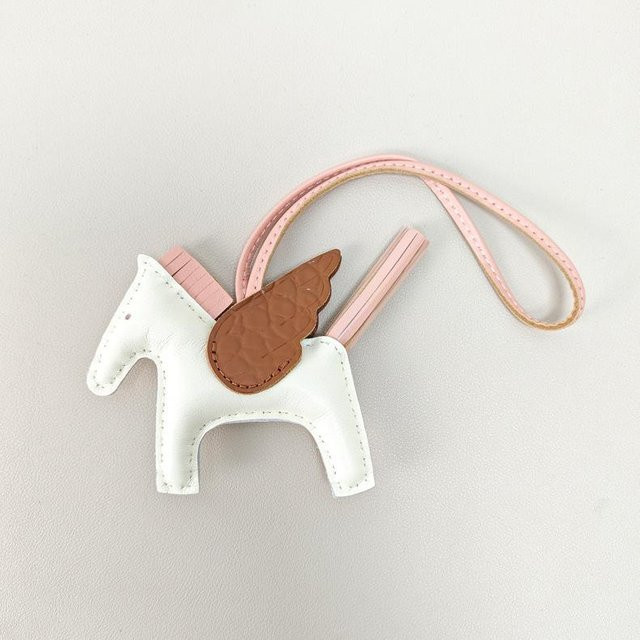 JMG Bags Leder Pegasus Anhänger, Kleine Pferdeflügel, White, Unisex - Bild 1