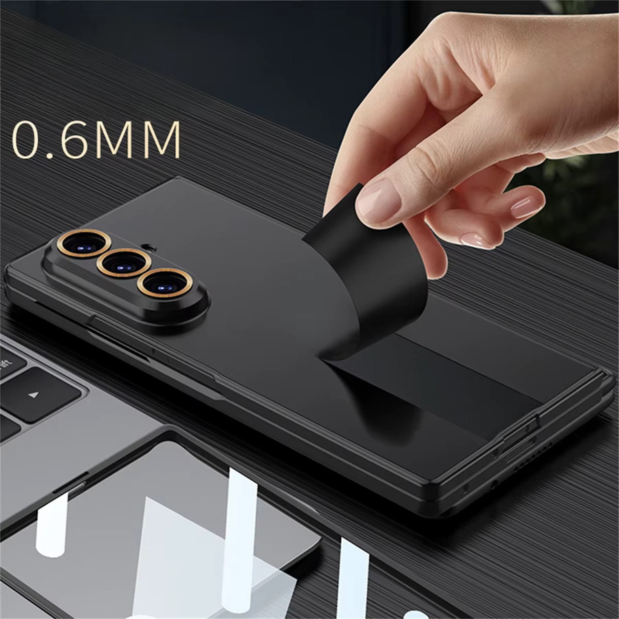 szHAIyu Schutzhülle für Samsung Galaxy Z Fold 7 und Z Fold 6, Ultradünne matte PC-Hülle mit integriertem Displayschutz in Schwarz - Bild 2