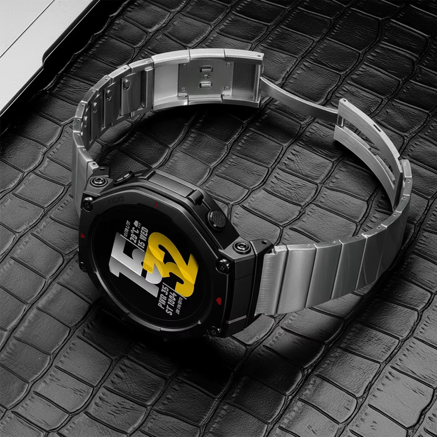 CAOWTAN Uhrenarmband Edelstahl, Unisex, für Amazfit T-rex 3/2/1/Ultra/Pro - Bild 2