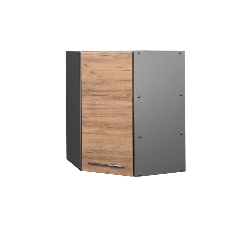 Vicco Eckhängeschrank Fame-Line Küchenschrank in Anthrazit und Eiche mit Softclose-Scharnieren und Einlegeboden, Breite: 57 cm, Höhe: 72 cm, Tiefe: 52 cm - Bild 2
