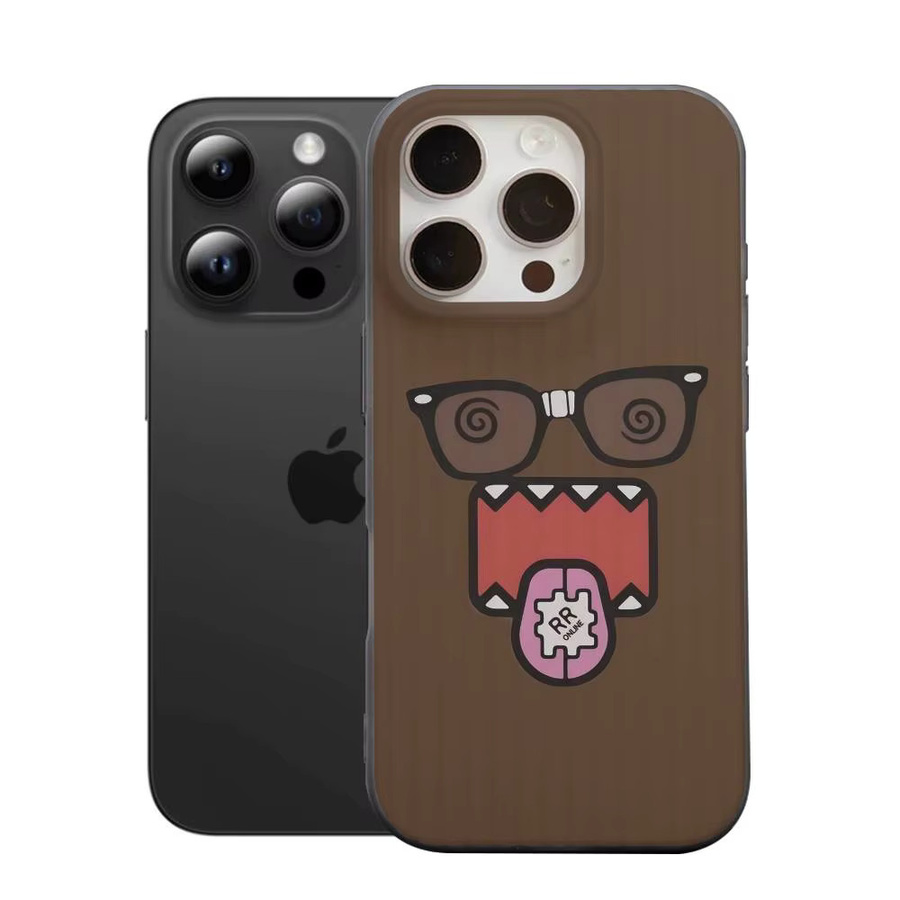 Handyhülle mit Domo-Kun Modedesign und gewelltem Muster für iPhone 11 bis iPhone 17 Pro Max, matte Abdeckung - Bild 6