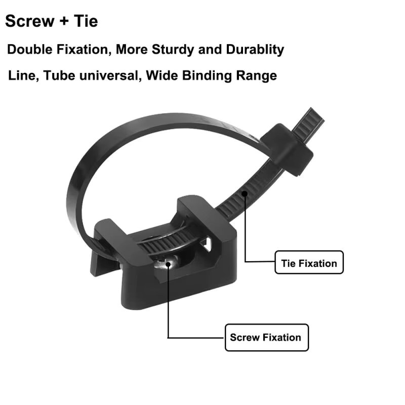 100 Stück Kabelbinder Sattelförmige Halterung als USB-C Kabelhalter Organizer aus Nylon in Weiß - Bild 4