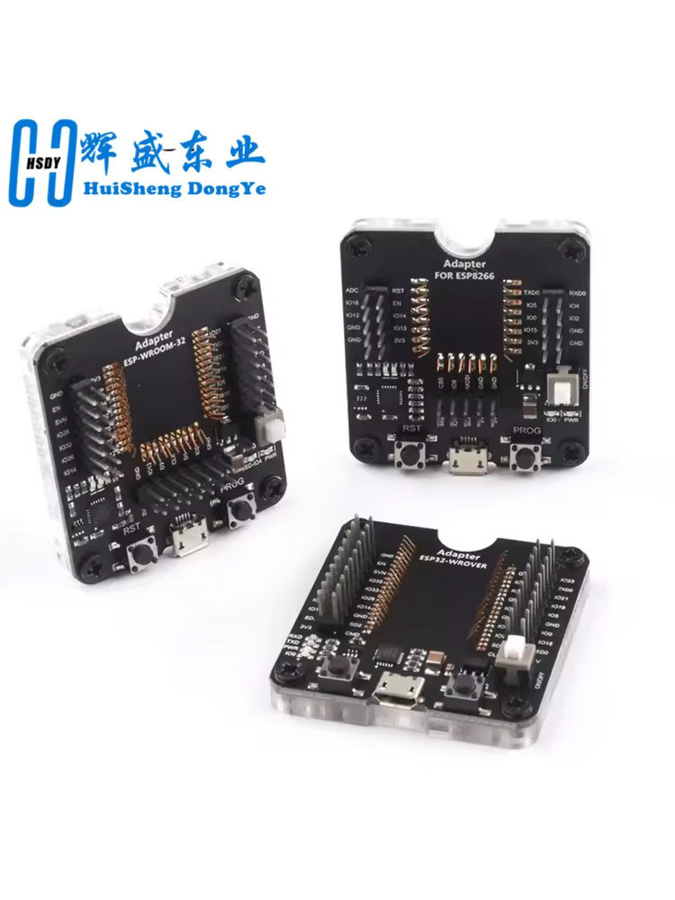 HUISHENGYUFA ESP32-WROVER ESP8266 ESP-WROOM-32 Entwicklungsboard Burning Fixture Downloader in Schwarz - Bild 3