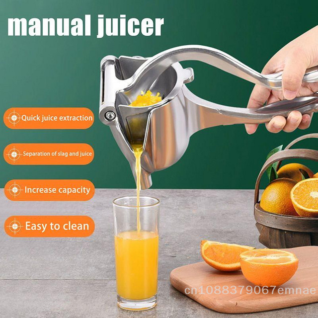 JETTING Zitruspresse aus Metall in Silber für Orangen, Limetten und Granatäpfel – Manuelle Handpresse als Küchenwerkzeug - Bild 1
