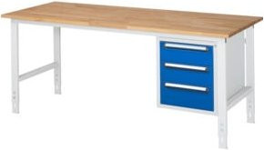 Rau Arbeitstisch Tom KM06 höhenverstellbar braun B/T/H: 200 x 80 x 76-108 cm - Bild 1